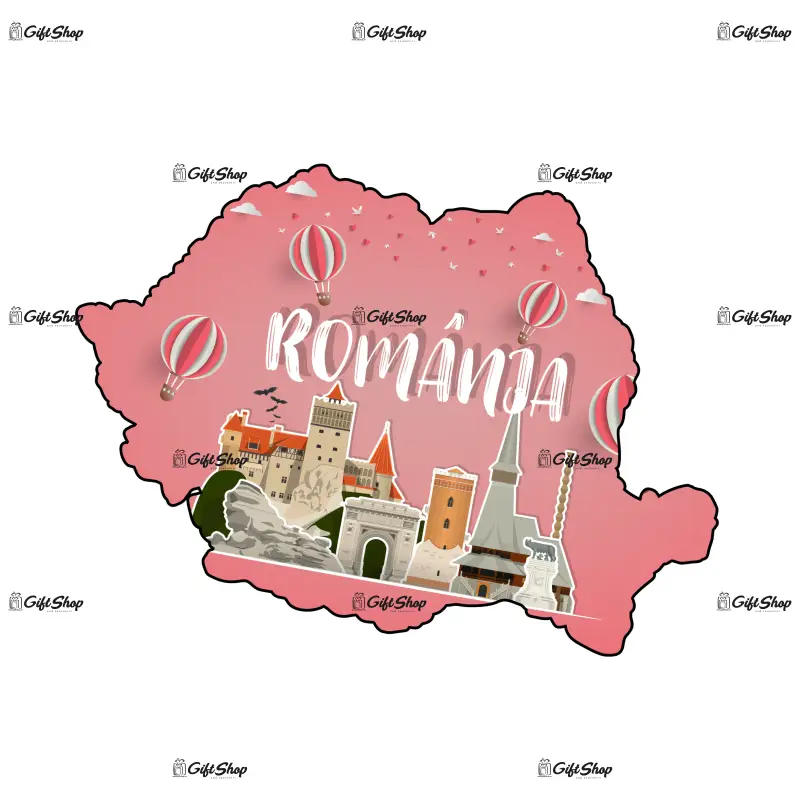 Harta, romania, magnet frigider mgs016